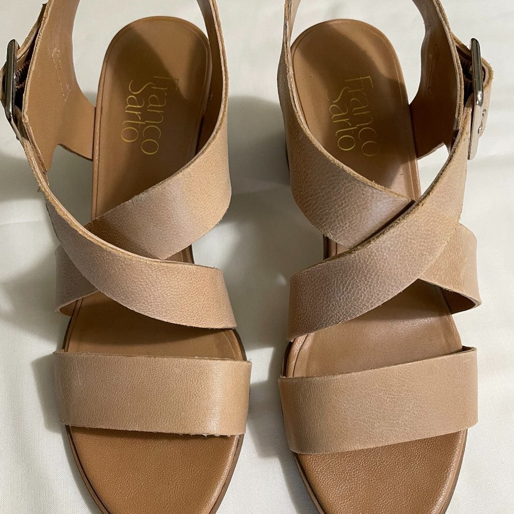 Franco Sarto Strappy leather heels